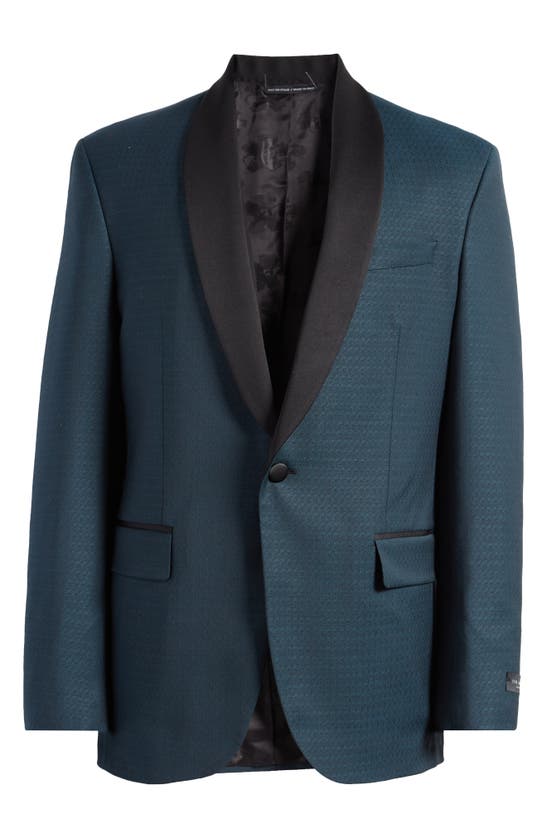 Ted Baker Josh Shawl Collar Slim Fit Wool Sport Coat In Teal