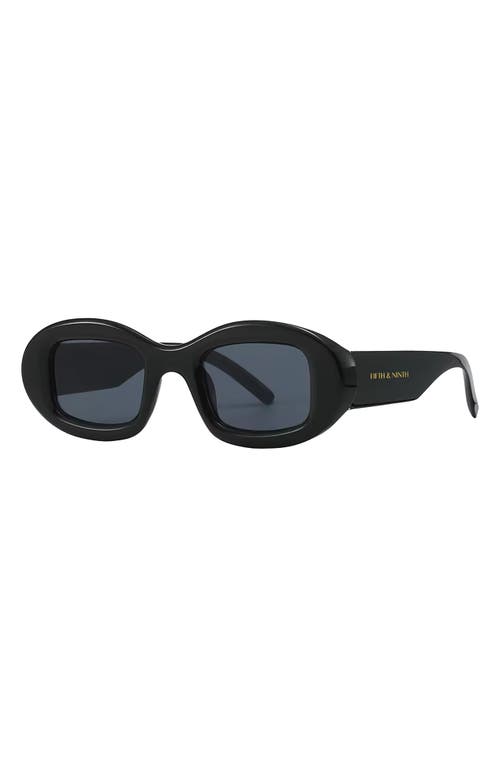 Fifth & Ninth Gigi 55mm Polarized Oval Sunglasses In Black
