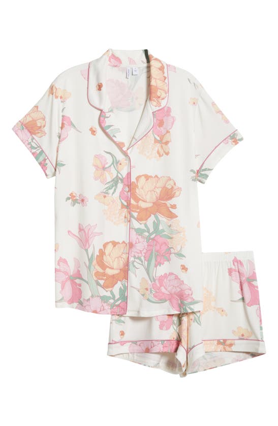 Shop Nordstrom Moonlight Short Pajamas In Ivory Egret Eloise Floral