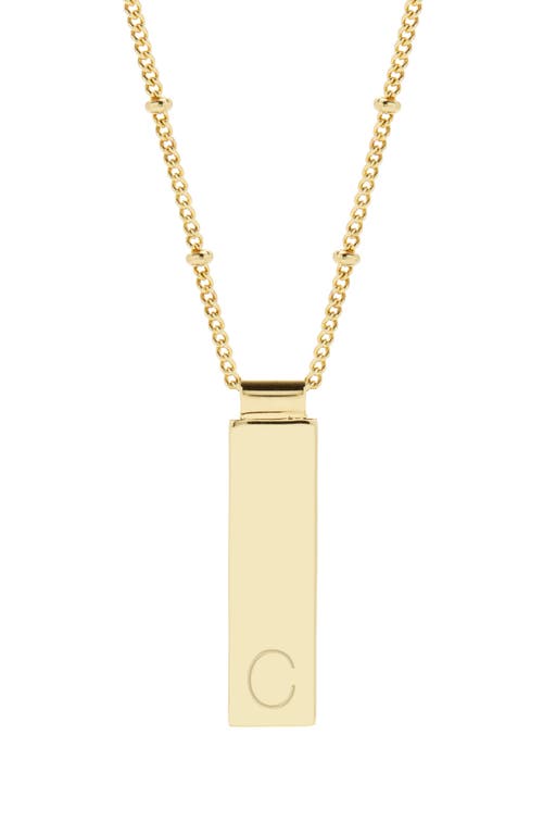 Maisie Initial Pendant Necklace in Gold C