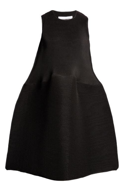 MELITTA BAUMEISTER Ripple Pleated A-Line Dress in Black Ripple