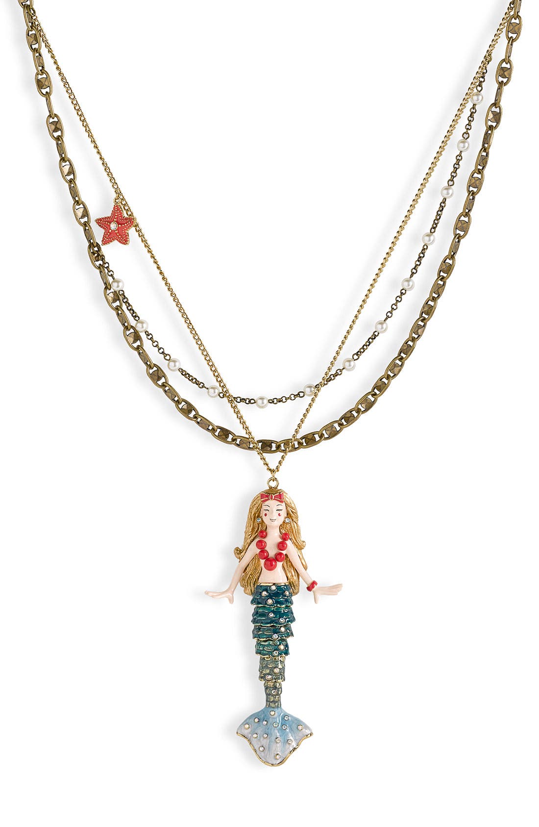 Betsey Johnson 'Mermaid's Tale' Statement Pendant Long Necklace Nordstrom