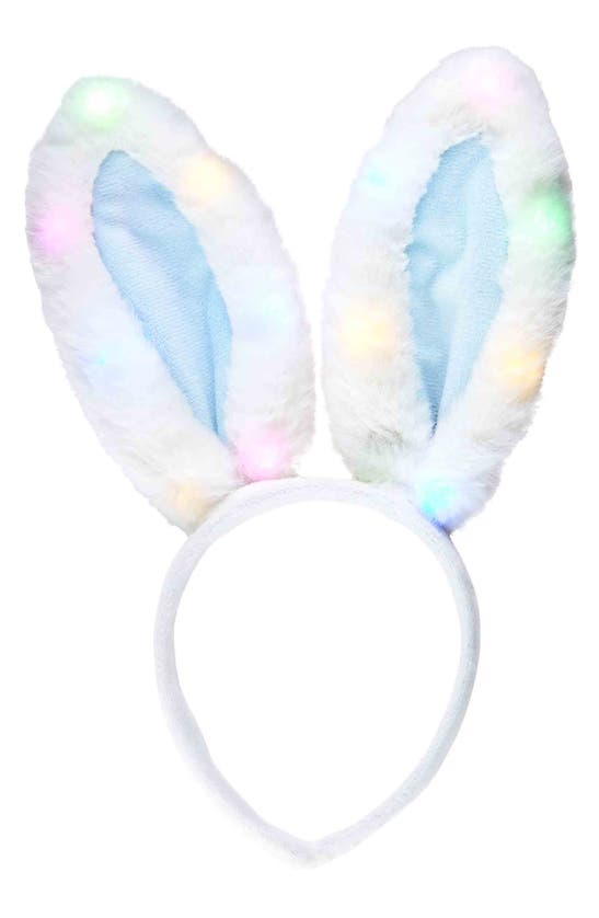 Mud Pie Babies' Light Up Bunny Headband In Blue