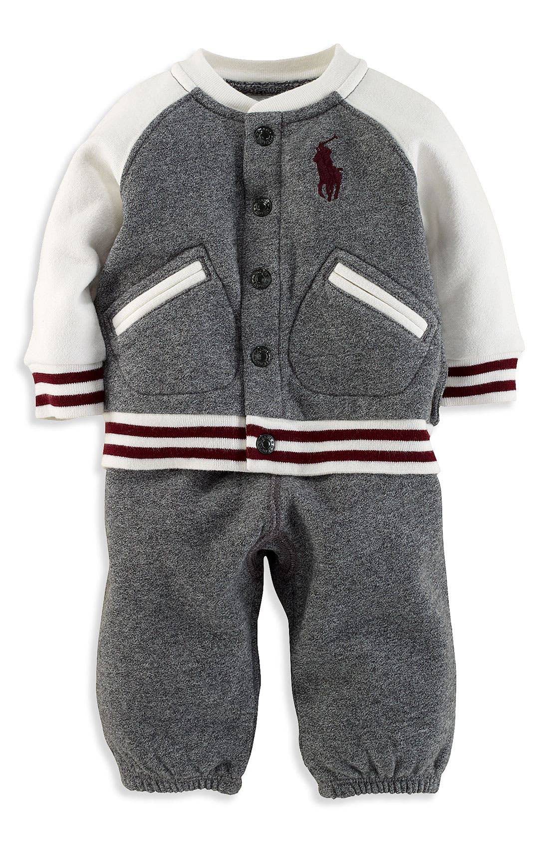 Ralph Lauren Hoodie & Pants Set (Infant) Nordstrom