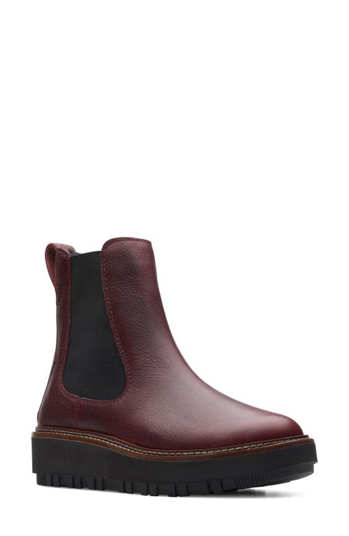 Clarks(r) OriannaW Lace Ankle Bootie in Burgundy Leather