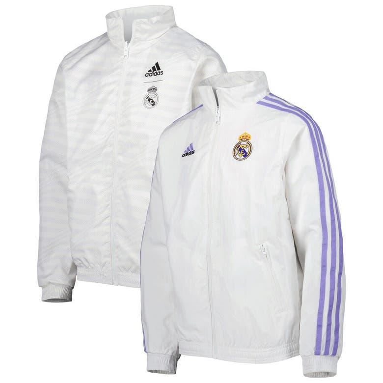 In Wetland Expliciet Adidas Originals Kids' Youth Adidas White Real Madrid Team Anthem  Reversible Full-zip Jacket | ModeSens