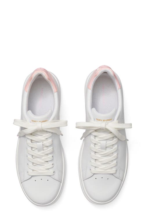 Shop Tory Burch Howell Court Sneaker In Titanium White/petunia