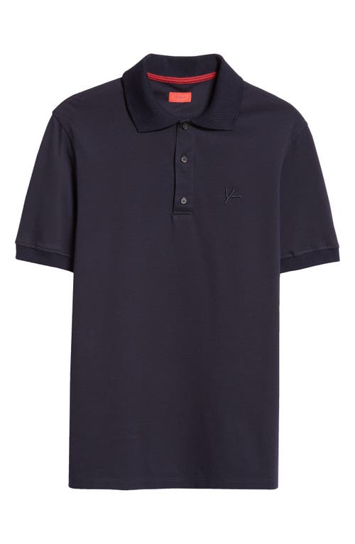 Isaia The Logo Polo In Navy