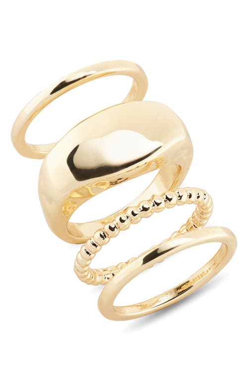 Nordstrom Set of 4 Stacking Rings in Gold 