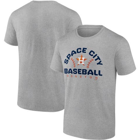 Men's Fanatics Branded Heathered Gray/Heathered Navy Houston Astros Team  Issued Raglan Long Sleeve T-Shirt 