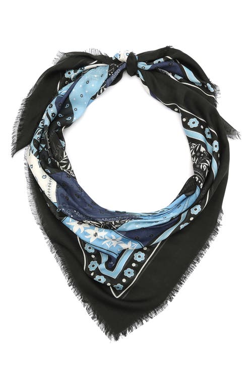 Kate Spade New York Patchwork Modal Bandana Scarf In Blue Multi