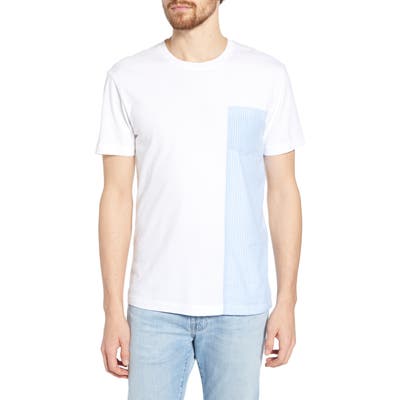 French Connection Woven Patch T-Shirt, White