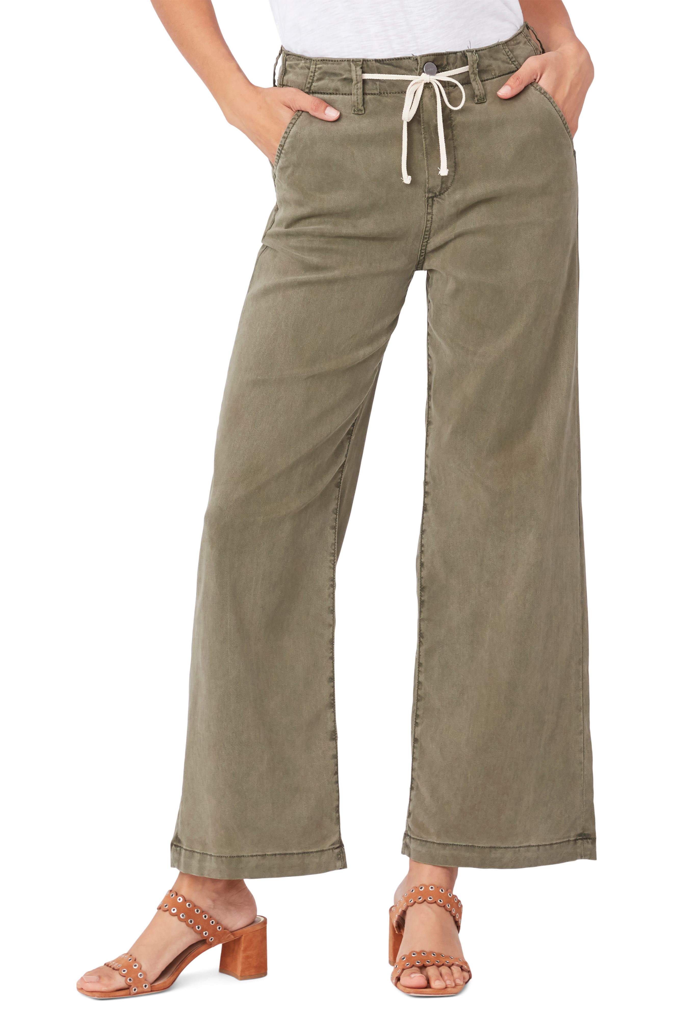 wide leg jeans with tie waist
