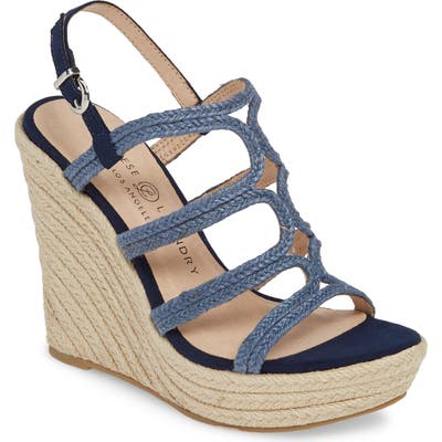 Chinese Laundry Milla Platform Wedge Sandal- Blue/green