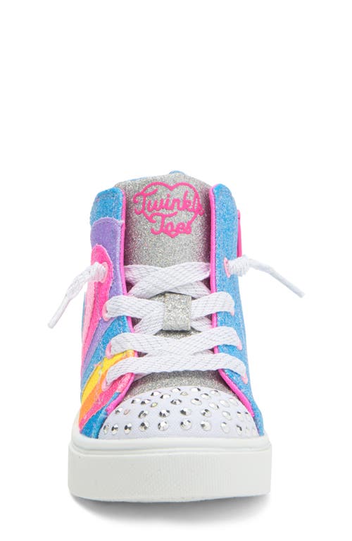 Shop Skechers Kids' Twinkle Sparks Light-up High Top Sneaker In Multi