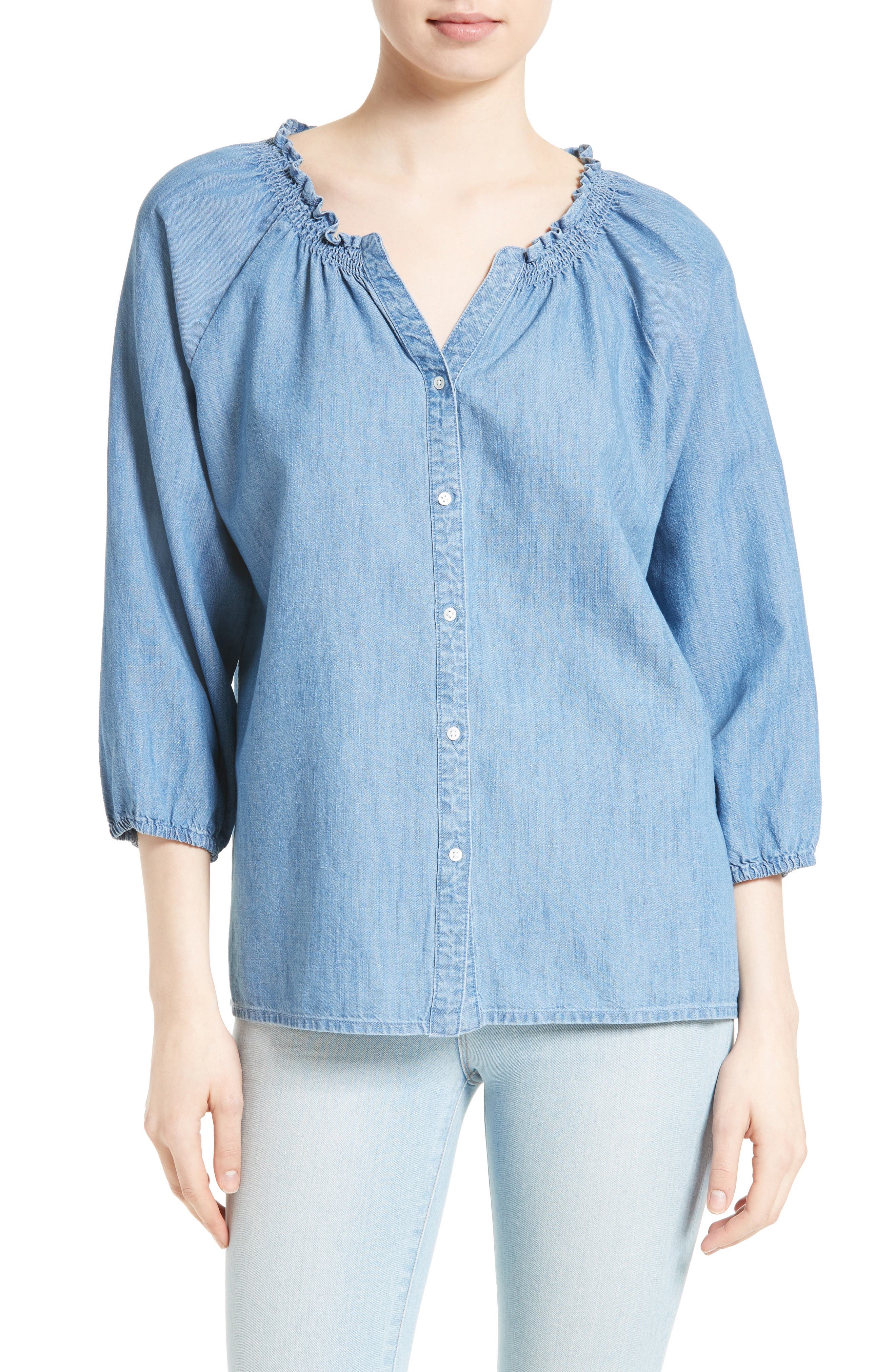 Soft Joie Scarlina Chambray Blouse | Nordstrom