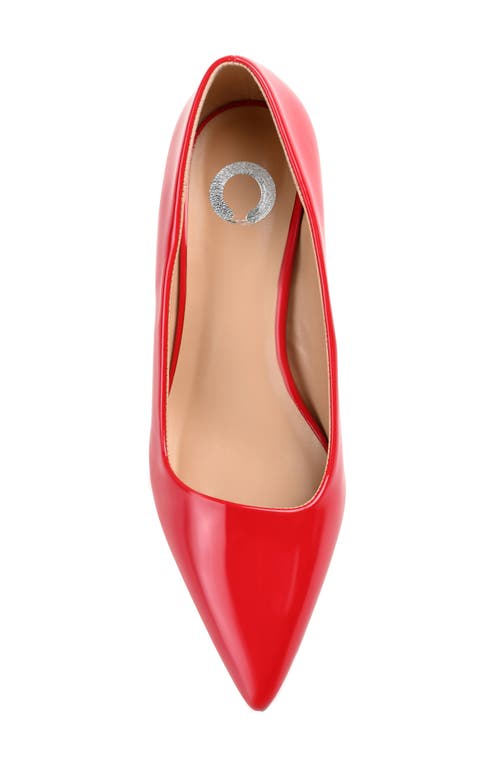 Shop Journee Collection Celica Pointed Toe Pump In Patent/red