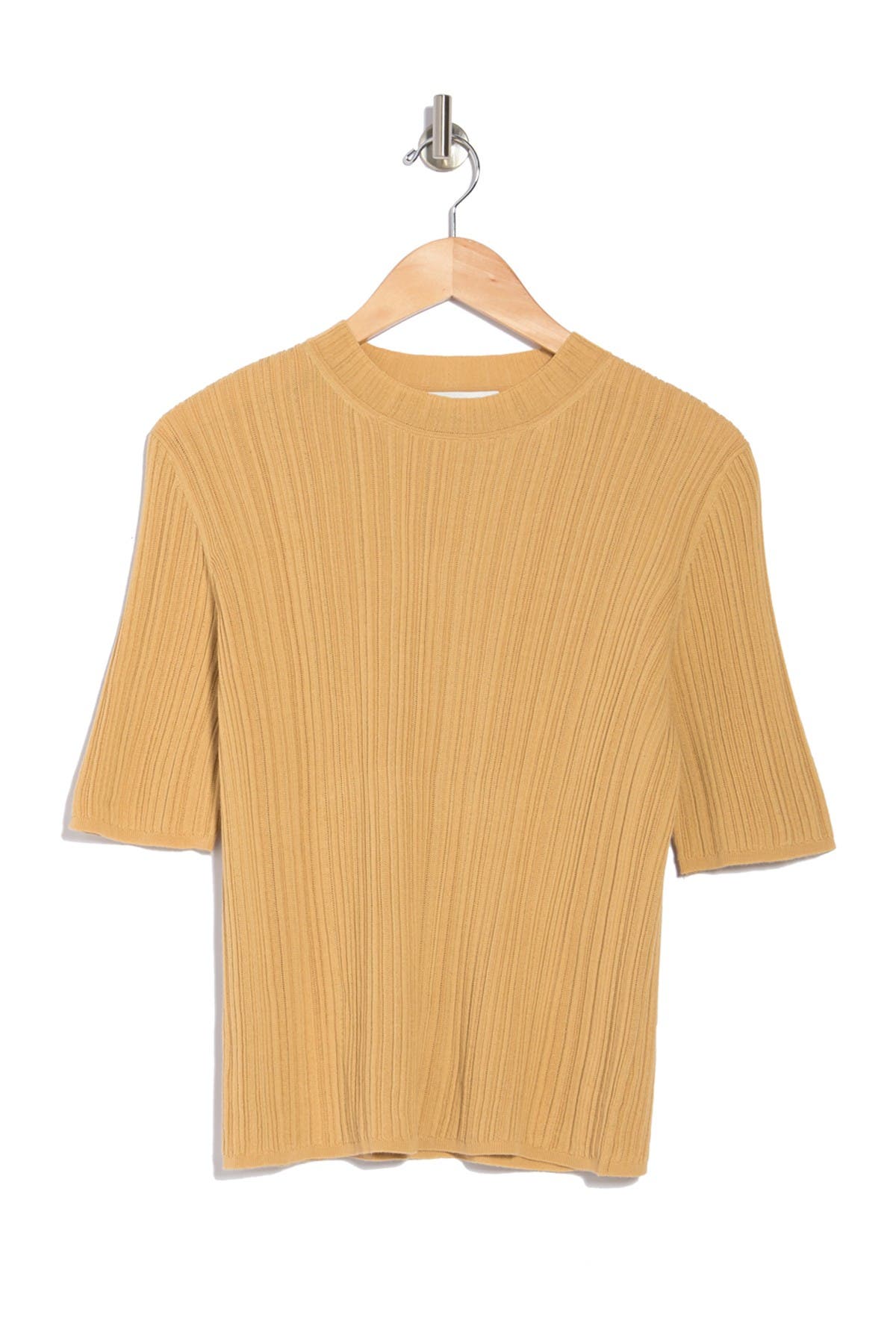 Vince Variegated Short-sleeve Top In Sesame/chamomile