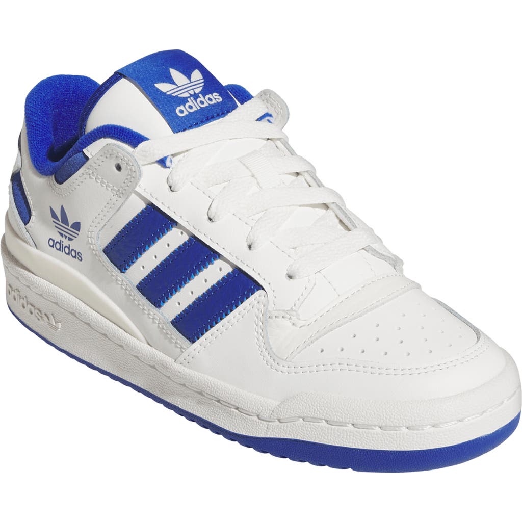 Adidas Originals Adidas Kids' Forum Low Basketball Sneaker In White/ Royal Blue/ White