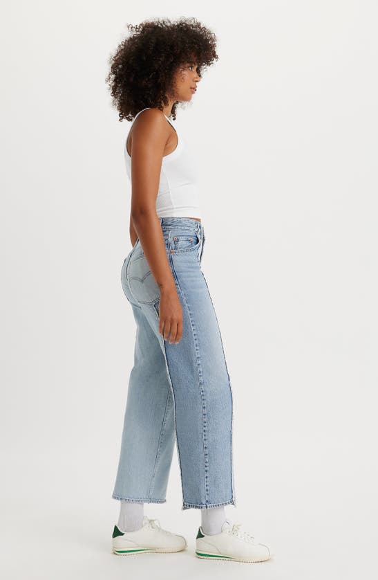 Shop Levi's Recrafted Crop Baggy Wide Leg Dad Jeans In Novel Notion
