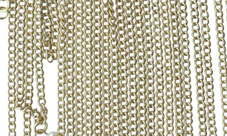 Shop Olivia Welles Raining Chain Necklace In Gold