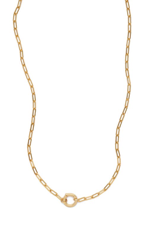Jude Link Lock Necklace in Gold