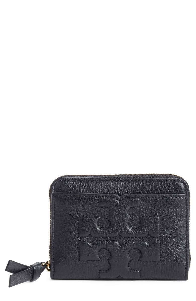 Tory Burch 'Bombe T' Leather Zip Coin Case | Nordstrom