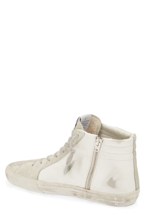 Golden Goose Slide High Top Sneaker In White/ice