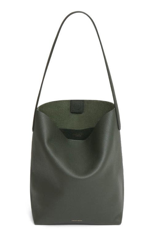 Shop Mansur Gavriel Everyday Cabas Leather Hobo Bag In Seaweed