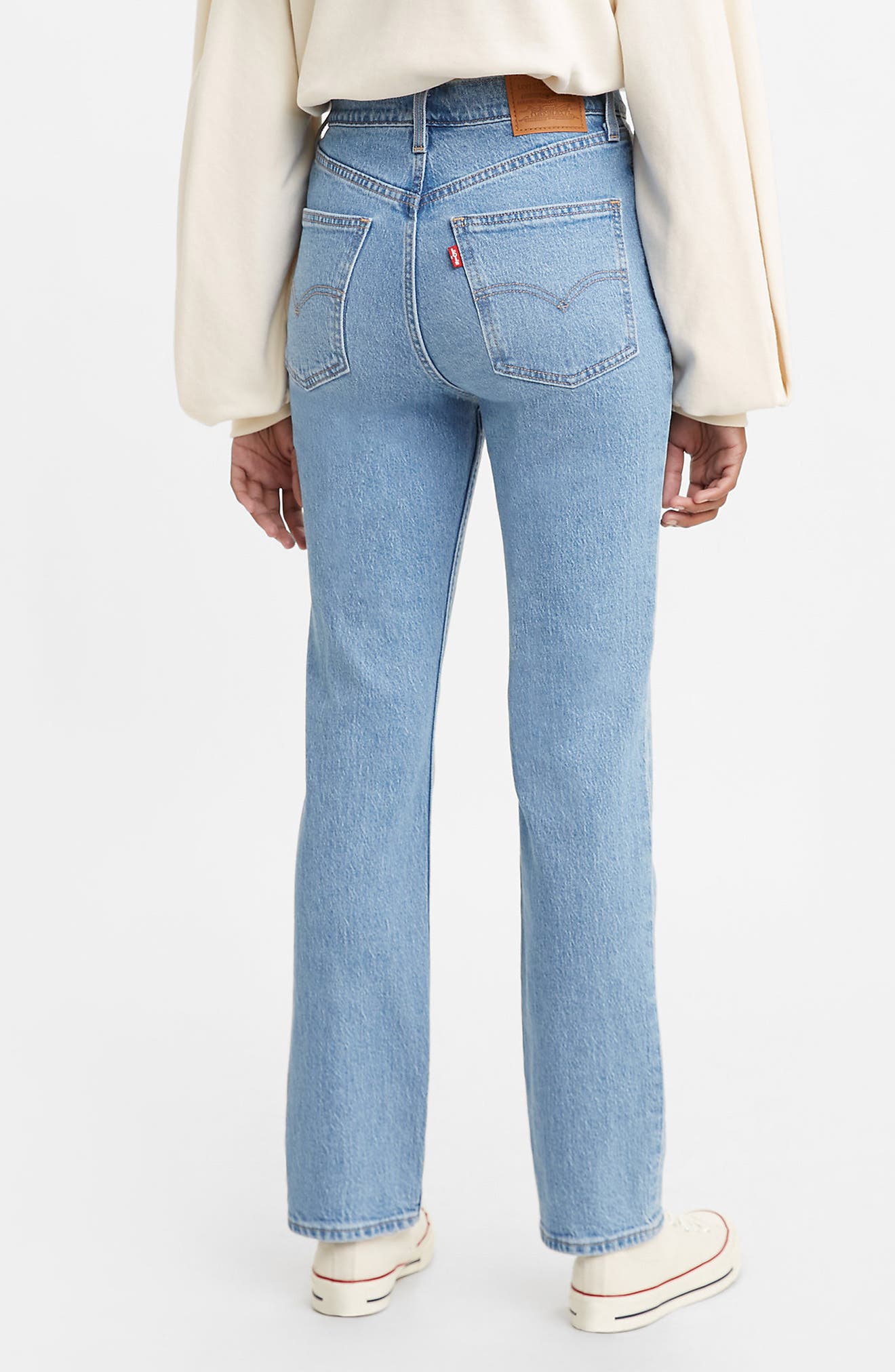 70s High Waist Straight Leg Jeans 