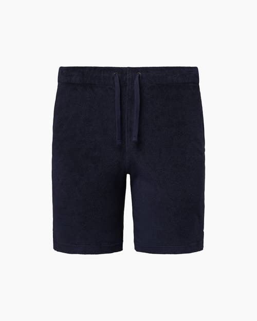 Onia Terry Pull On 7 Shorts In Deep Navy