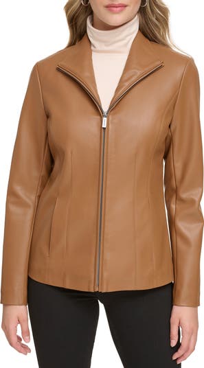 Kenneth cole reaction faux leather jacket womens online