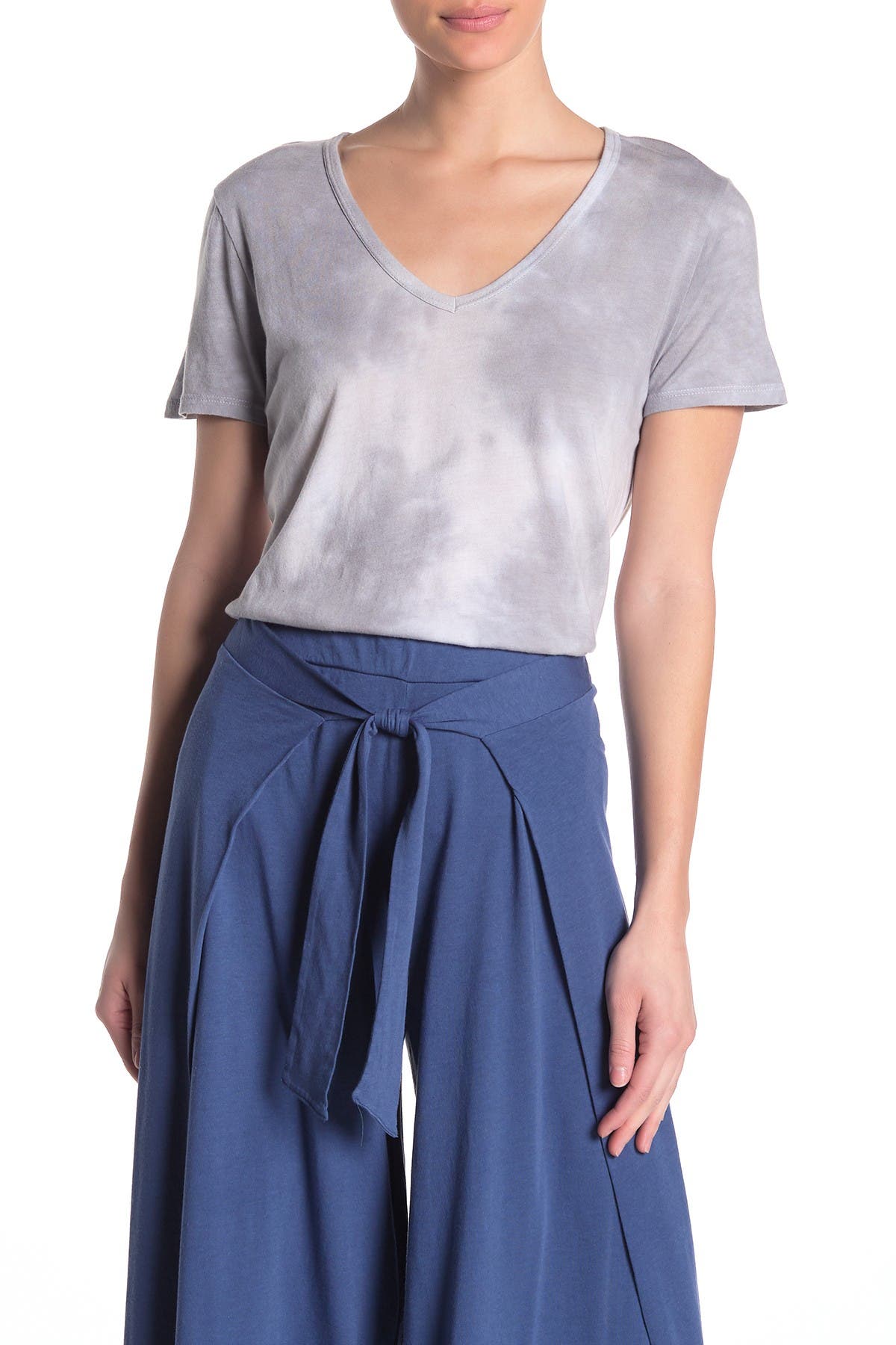 Michael Stars Womens Skyler Tie Dye V-Neck