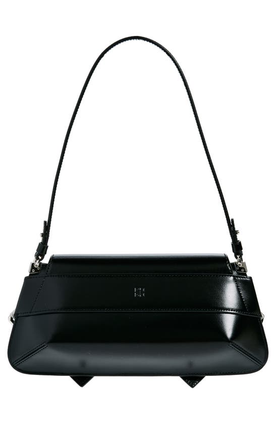 Shop Givenchy Voyou Leather Flap Shoulder Bag In Black