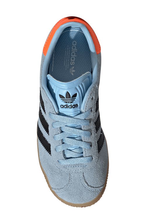 Shop Adidas Originals Adidas Kids' Gazelle Low Top Sneaker In Clear Sky/black/orange