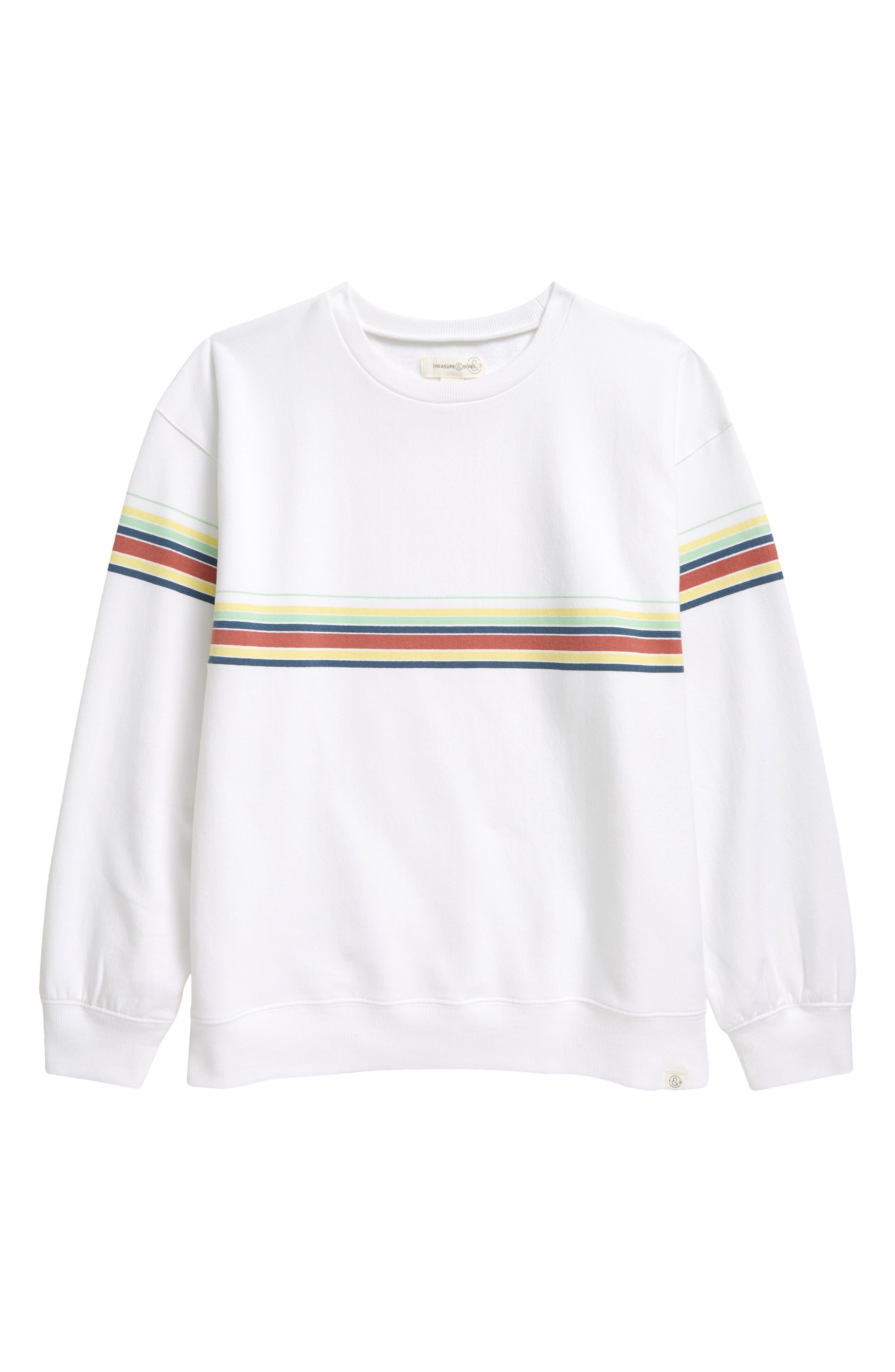 chanel patch oversized crewneck sweatshirt