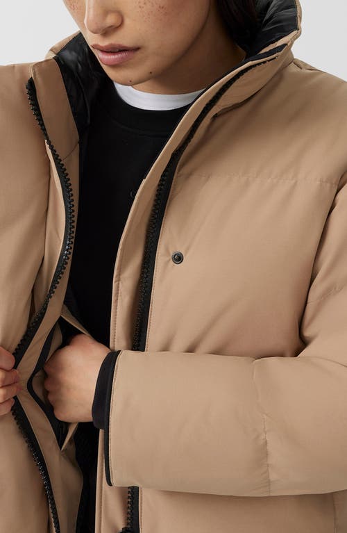 Shop Canada Goose Grandview Black Label Crop 625 Fill Power Down Puffer Jacket In Desert Sand