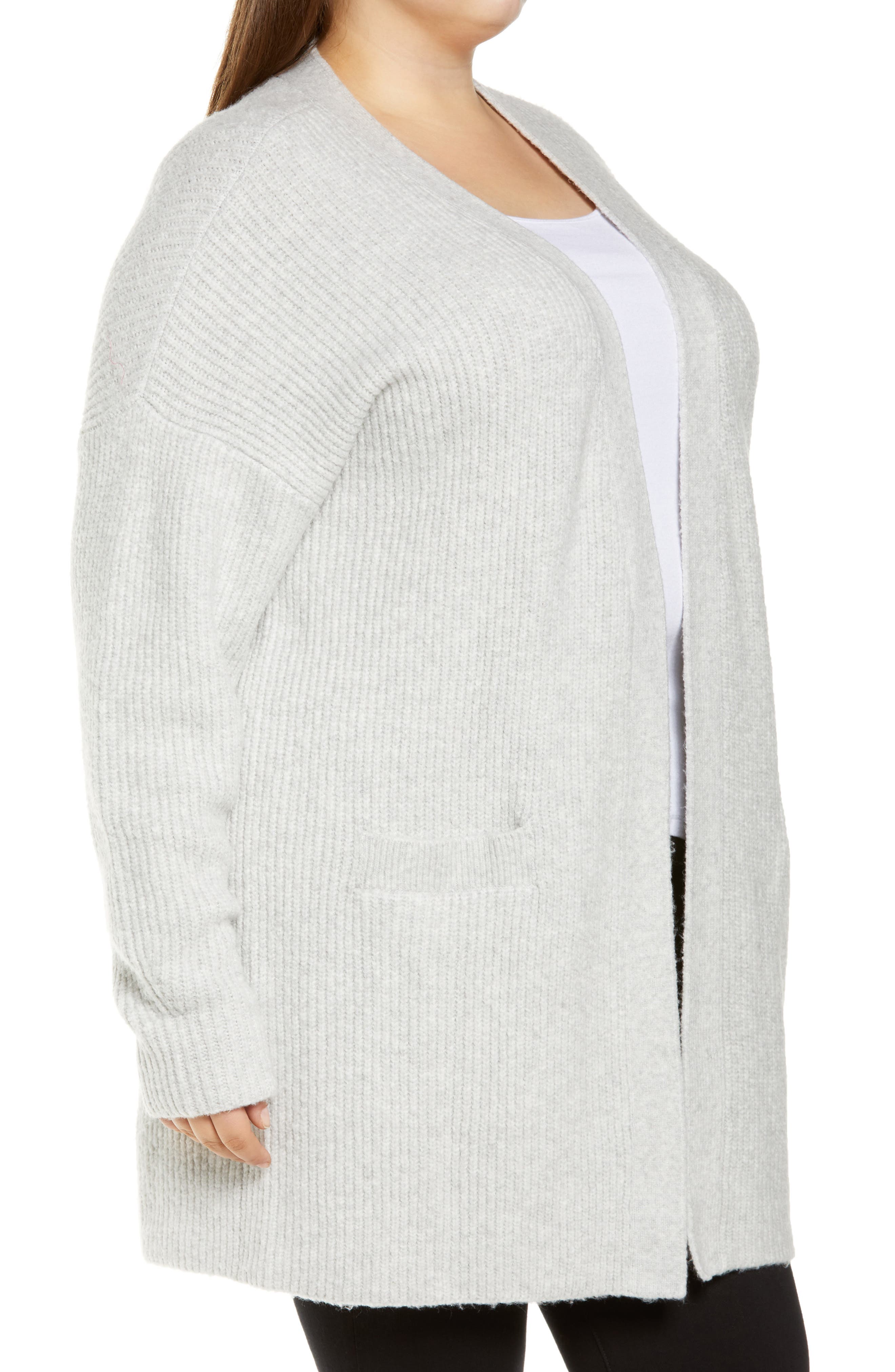 Halogen® Open Front Long Cardigan 