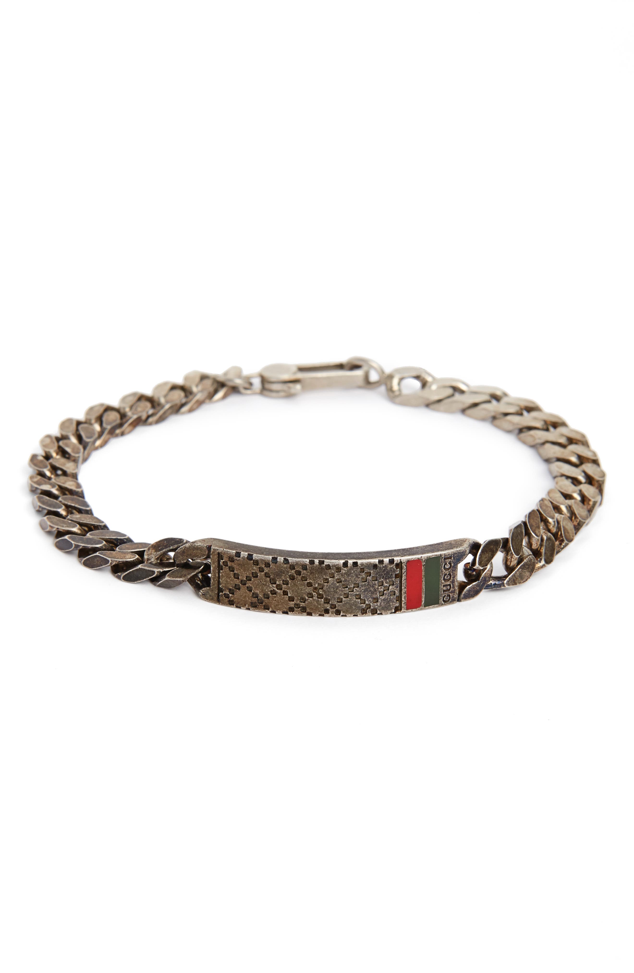 Gucci Diamante Pattern Sterling Silver Bracelet Nordstrom