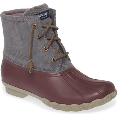 Sperry Saltwater Waterproof Rain Boot, Grey