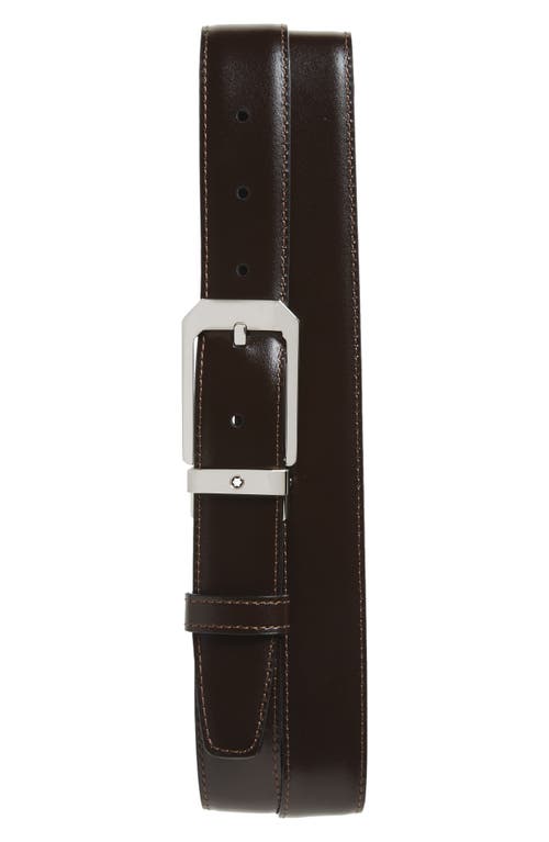 Montblanc Reversible Leather Belt In Black/brown
