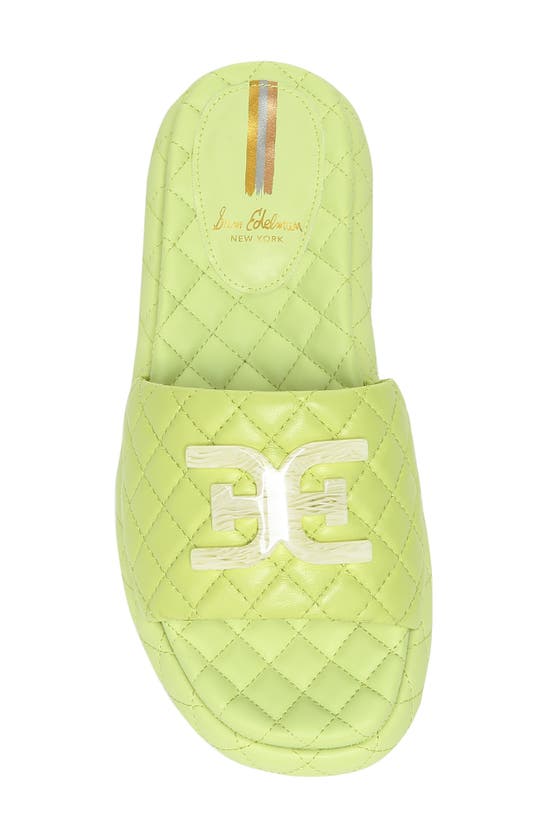 Sam Edelman Women's Karinda Quilted Emblem Slide Sandals Women's Shoes