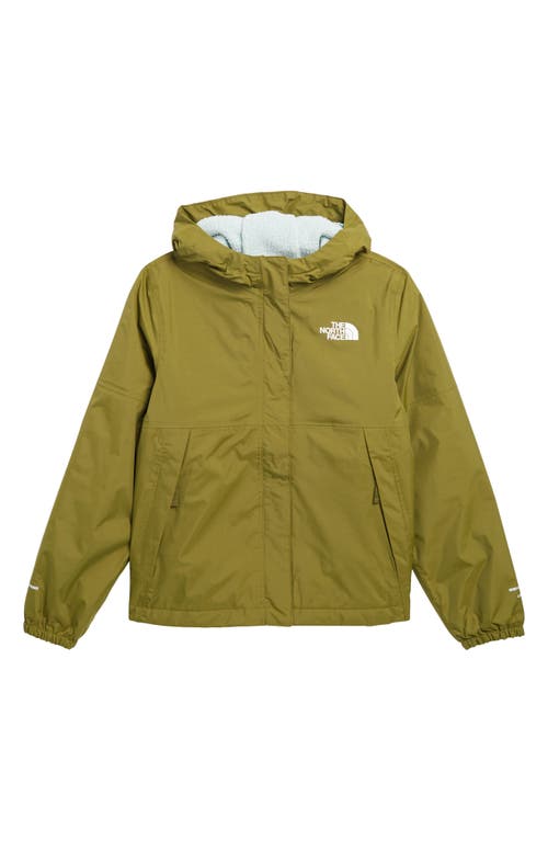 Shop The North Face Kids' Antora Hooded Waterproof Rain Jacket In Forest Olive