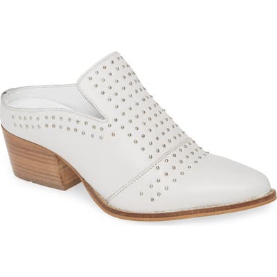 Very Volatile Russo Studded Mule, White