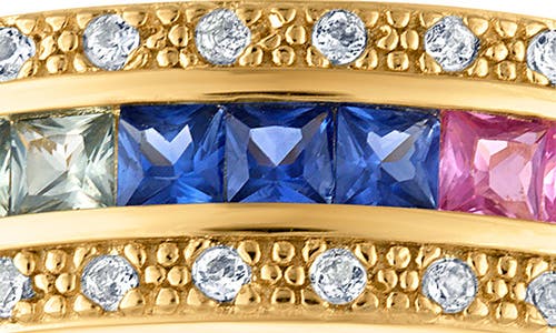 Fzn Lab Created Sapphire Band Ring In Yellow