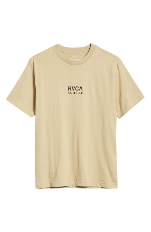 Shop Rvca Textbook Organic Cotton Graphic T-shirt In Khaki