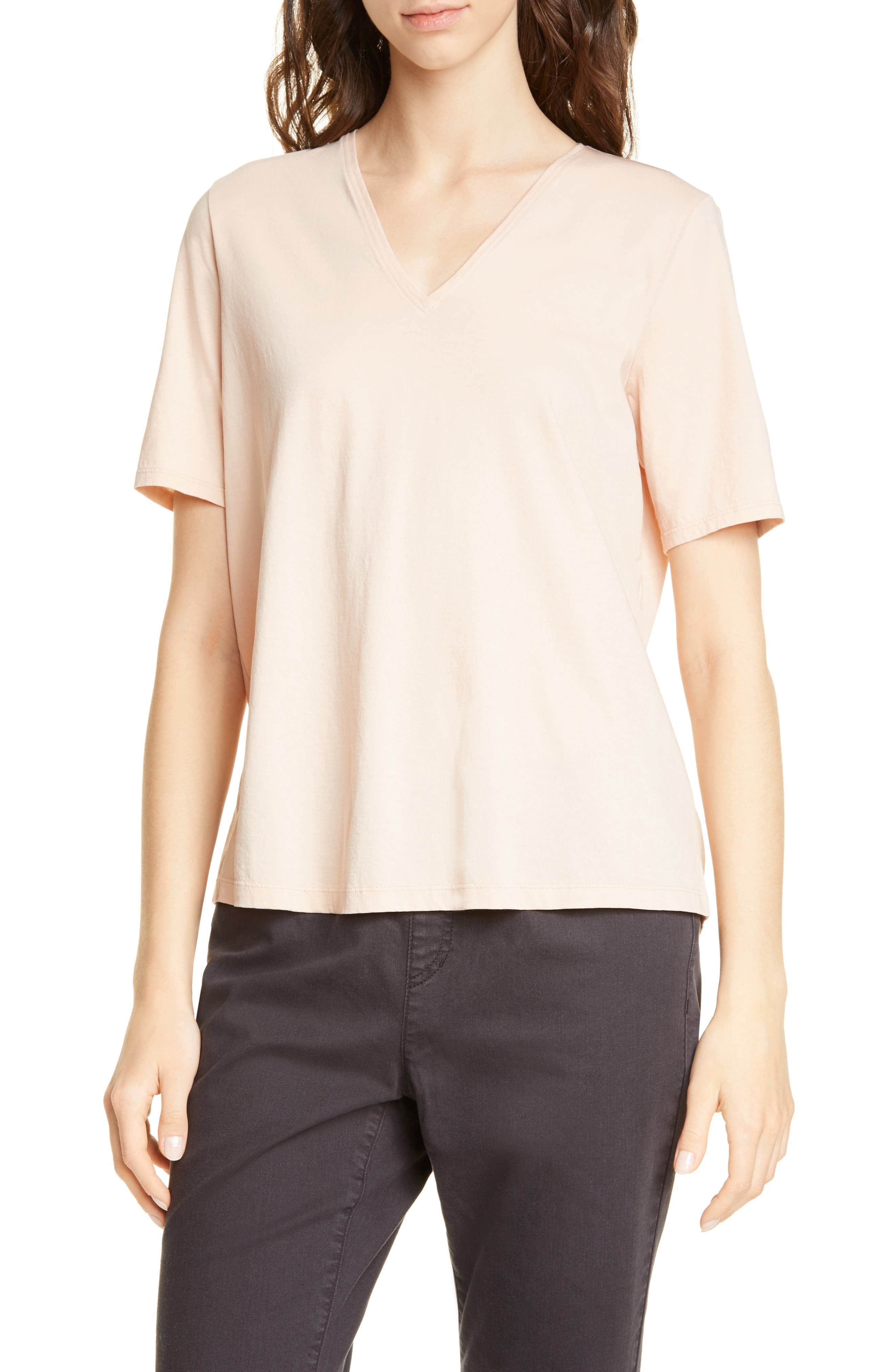 eileen fisher v neck tee