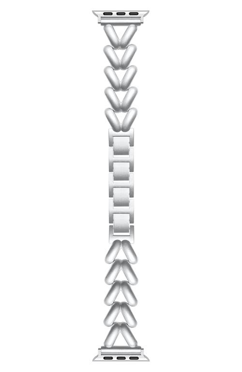 The Posh Tech Caroline Bracelet Apple Watch® Watchband In Silver