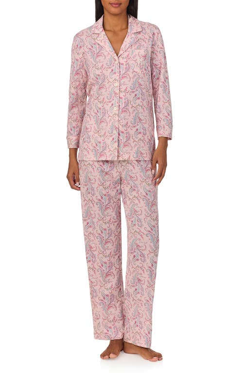 Shop Lauren Ralph Lauren Floral Pajamas In Peach Print