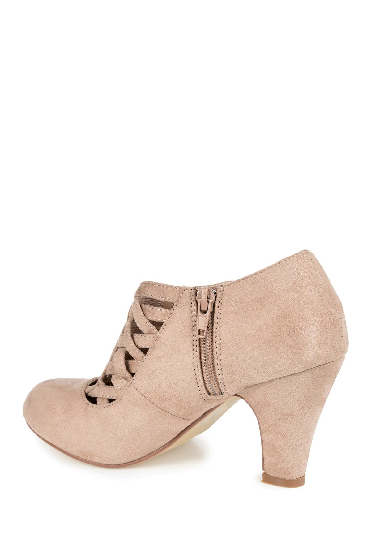 Journee Collection Piper Caged Ankle Bootie In Medium Beige